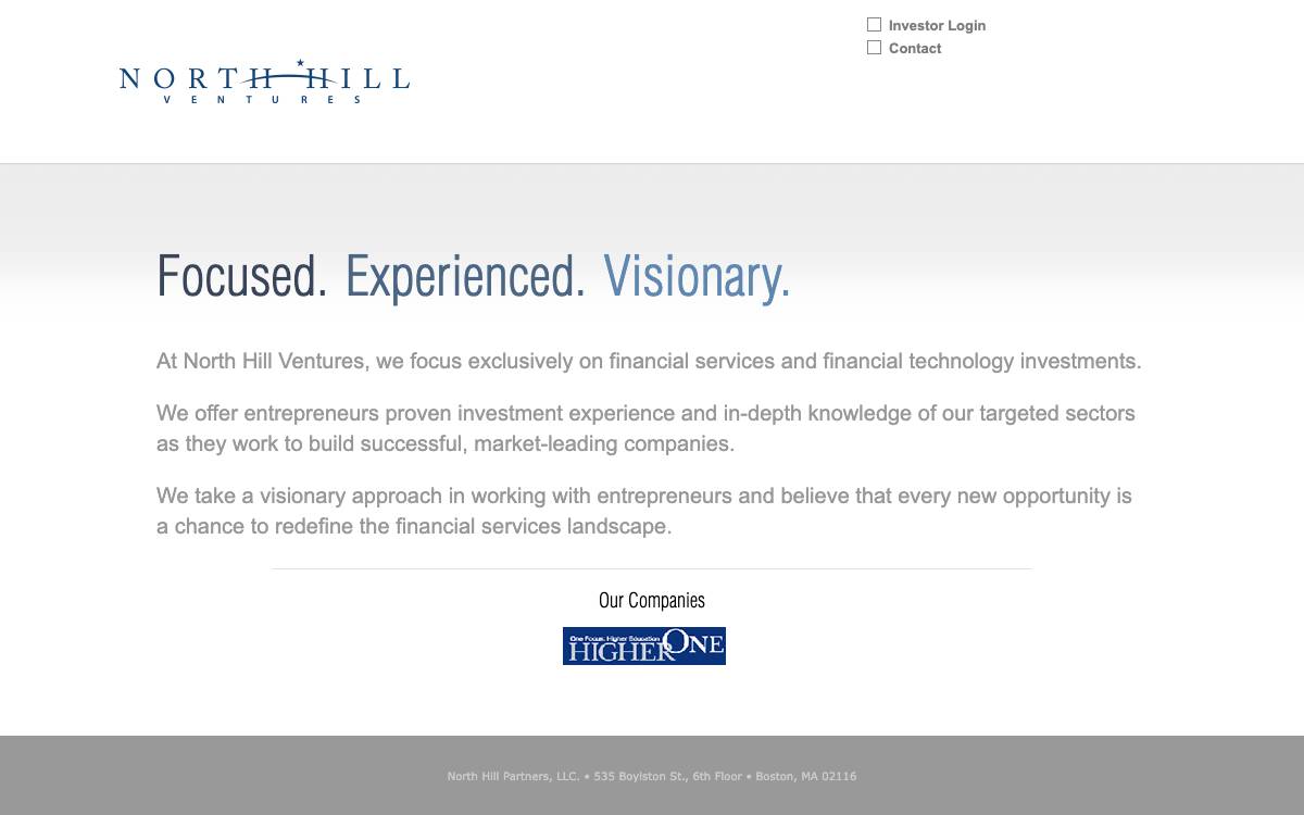 North Hill Ventures website preview
