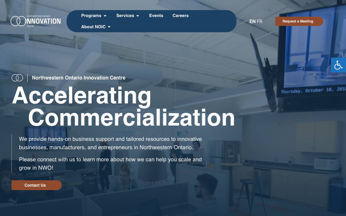 Northwestern Ontario Innovation Centre website preview