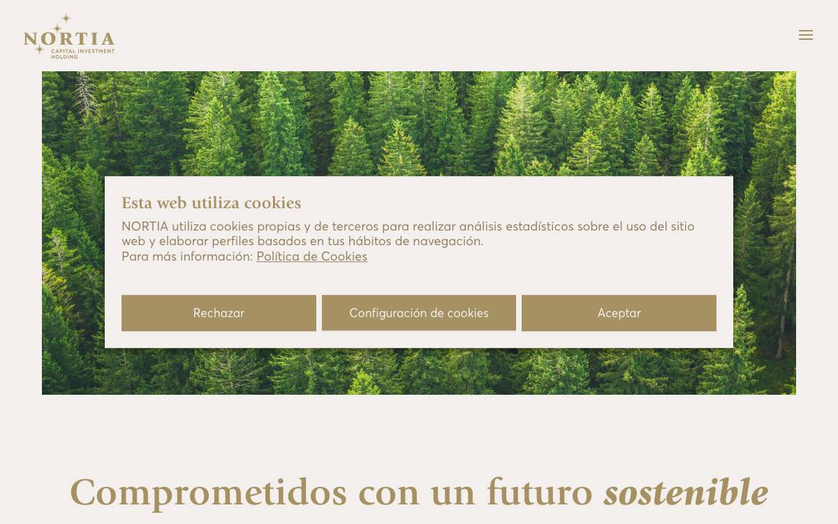 Nortia website preview