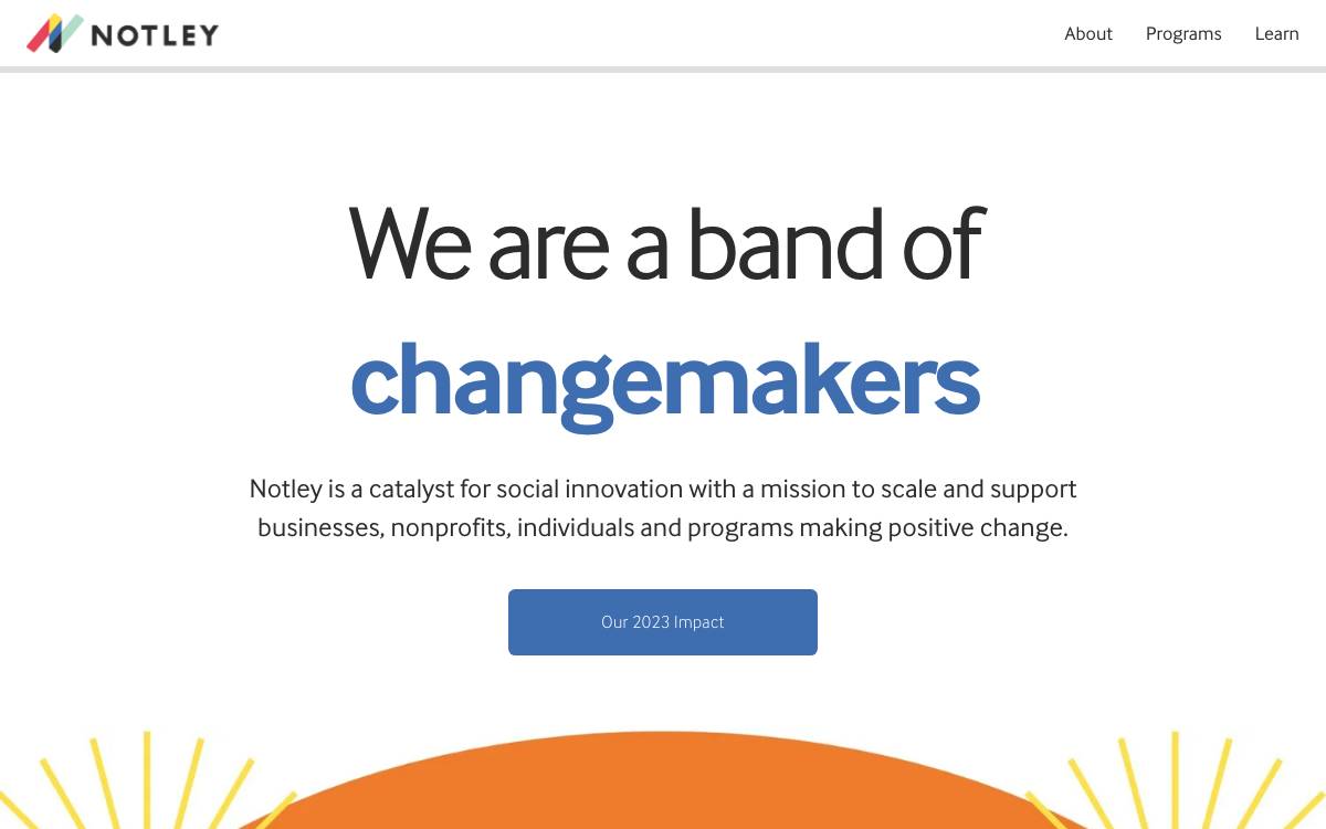 Notley website preview