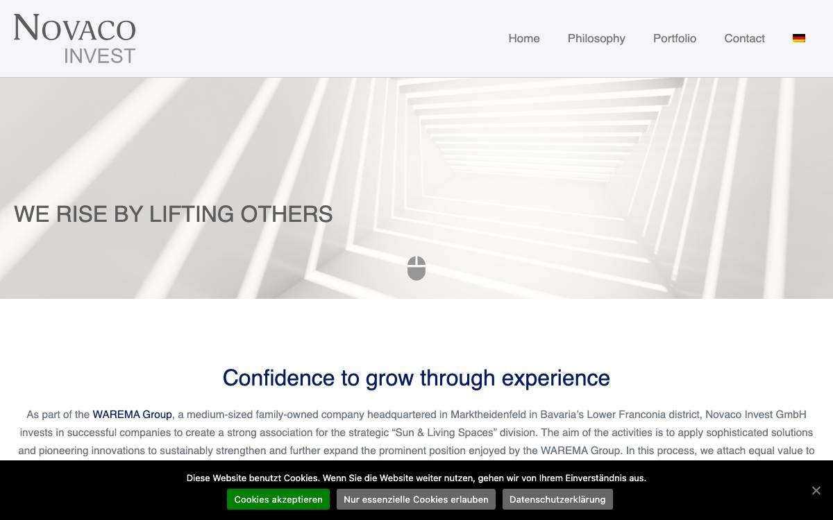 Novaco Invest website preview