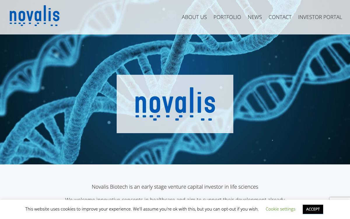 Novalis Biotech website preview