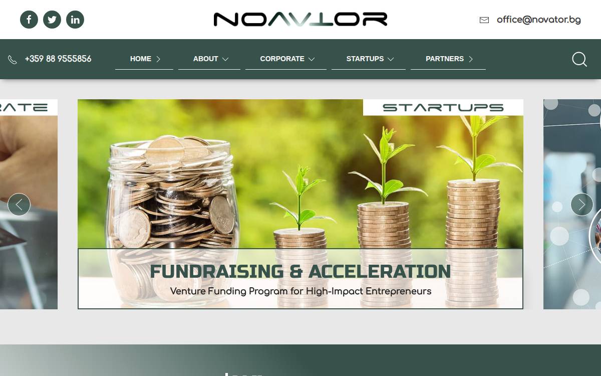 Novator Bulgaria website preview