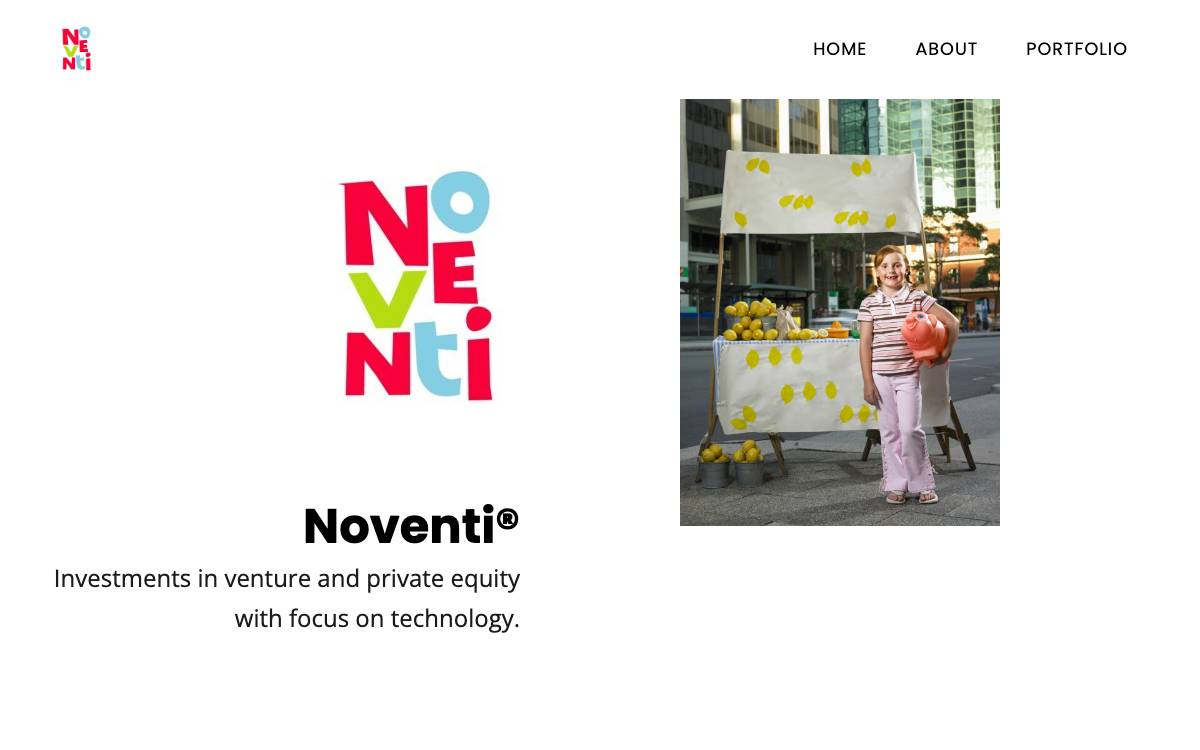 Noventi website preview
