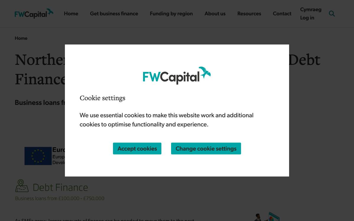 NPIF - FW Capital Debt Finance website preview