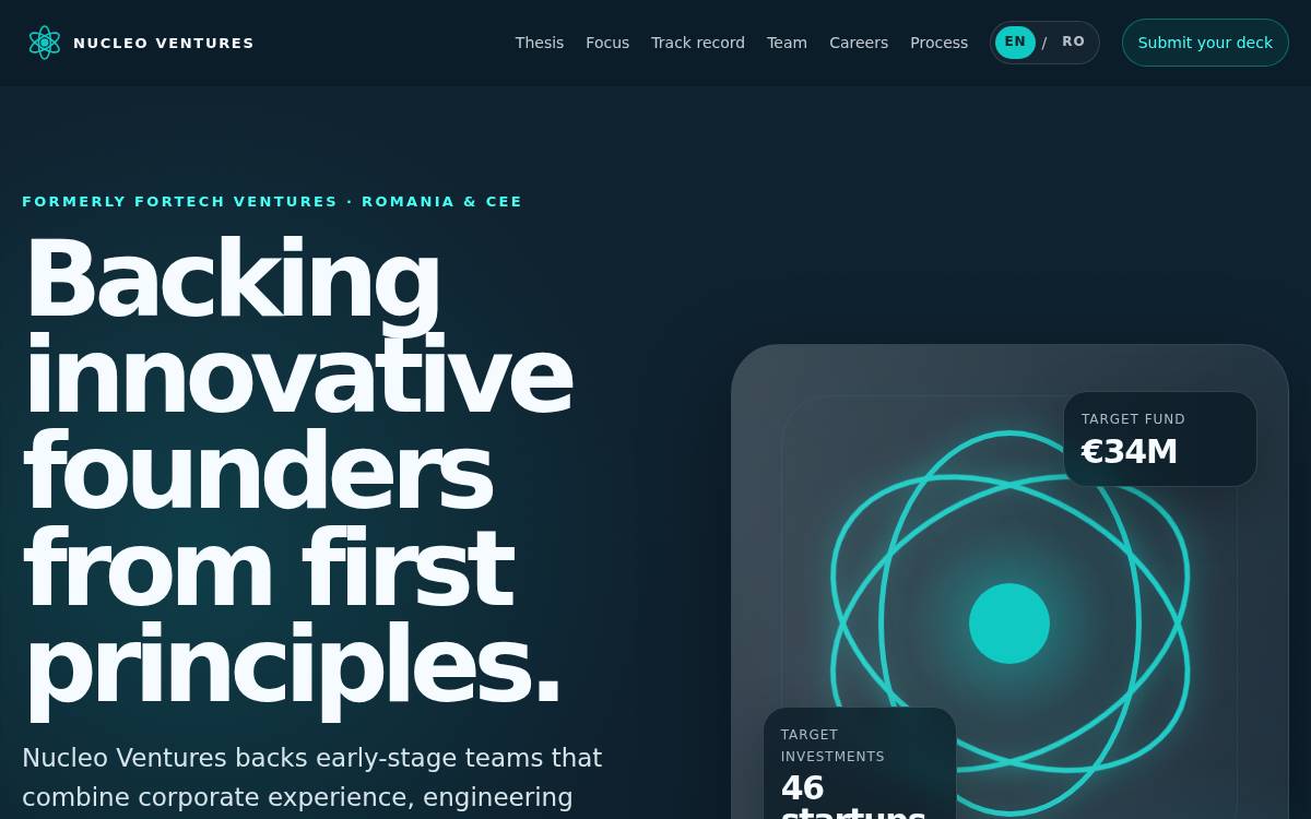 Nucleo Ventures website preview