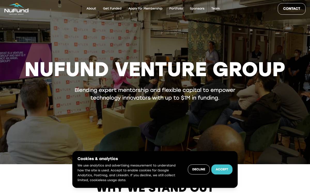 NuFund Venture Group website preview