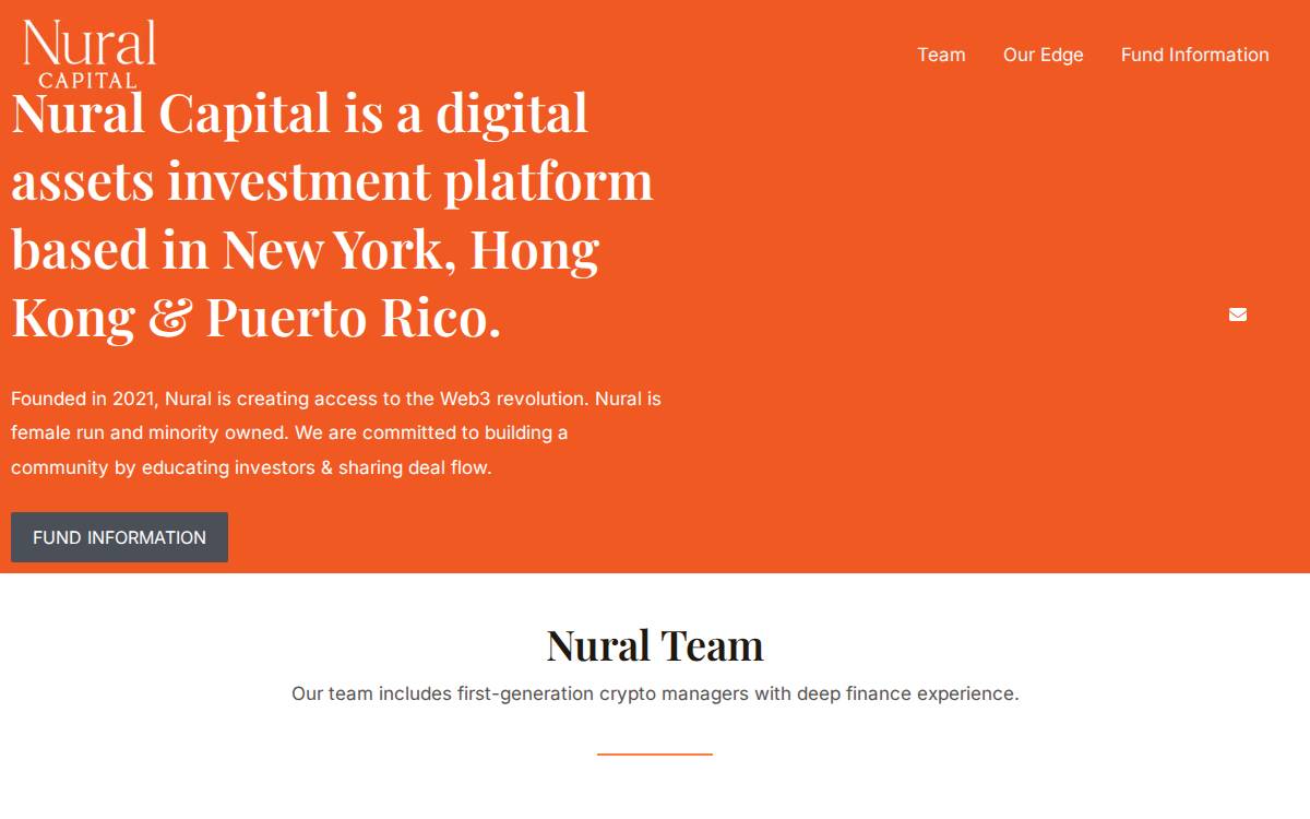 Nural Capital website preview