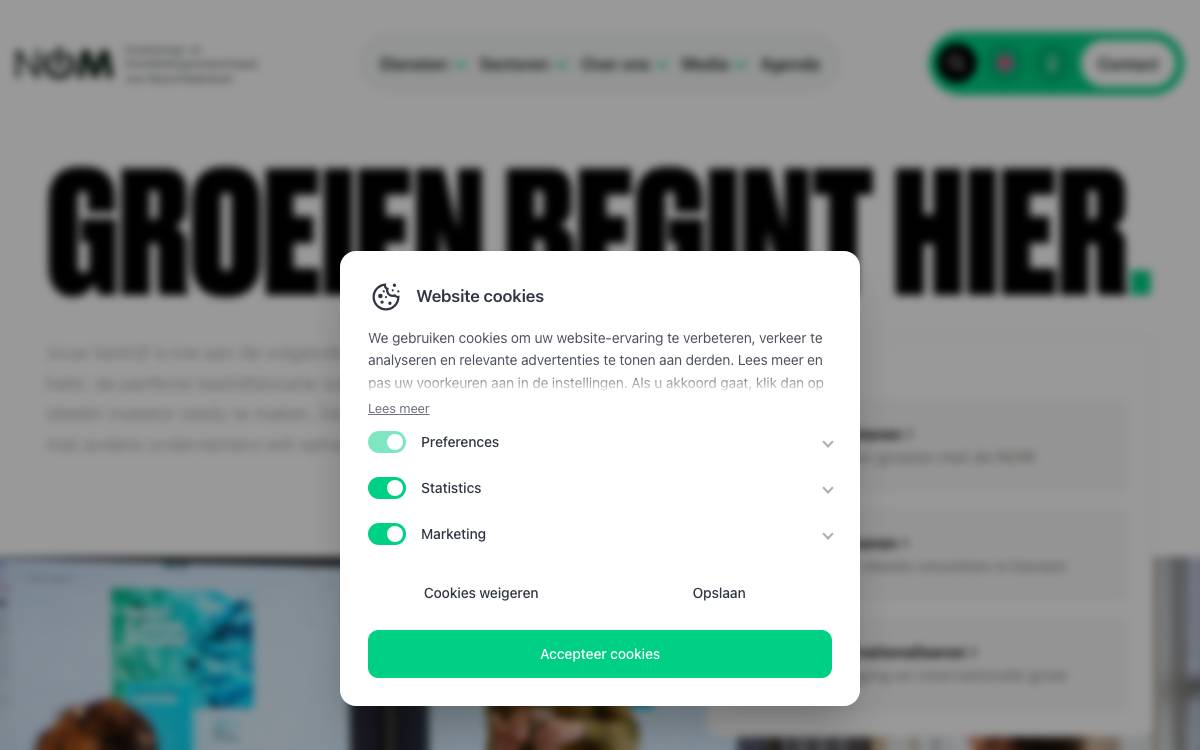 NV NOM website preview