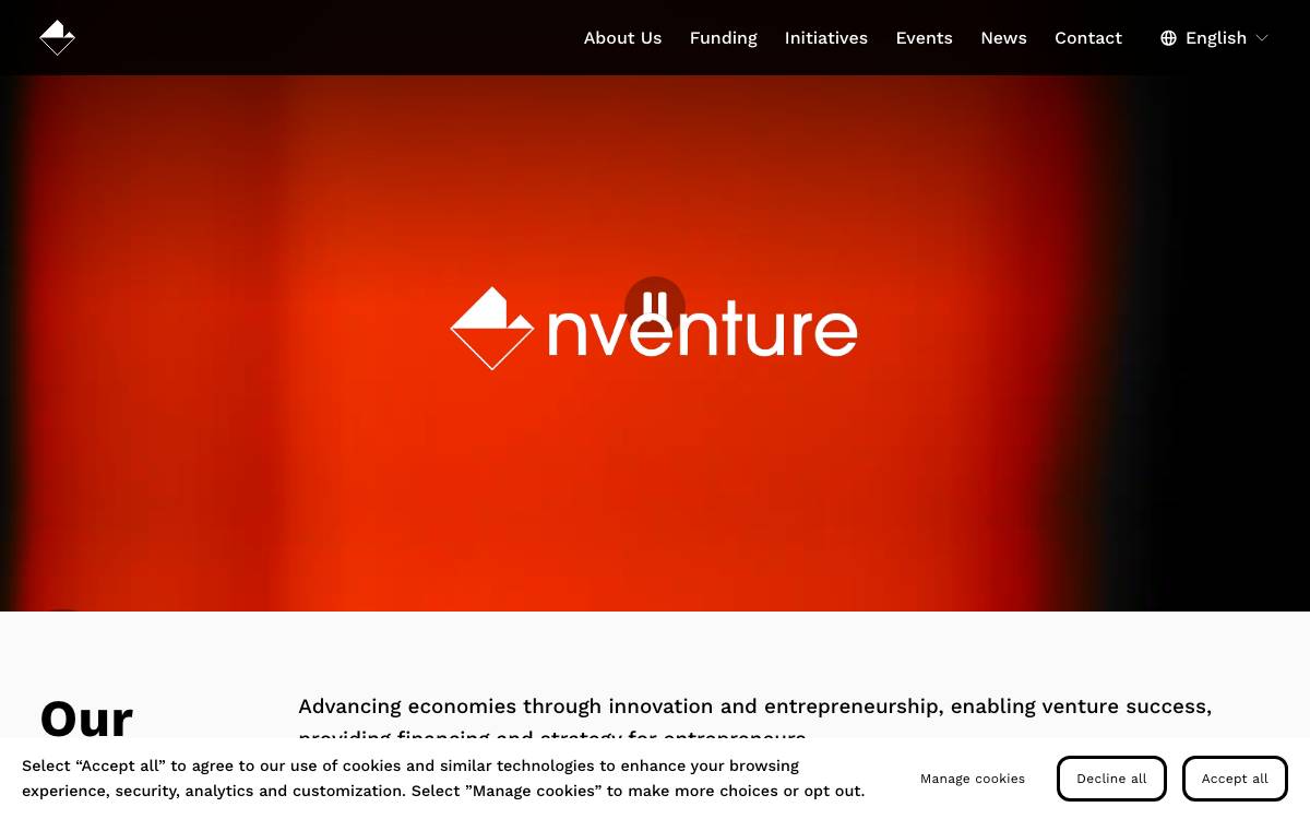Nventure website preview