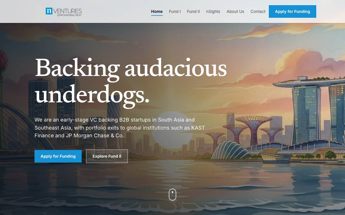 NVentures website preview