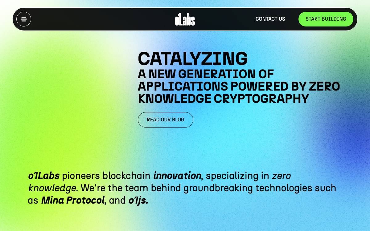 O(1)Labs website preview