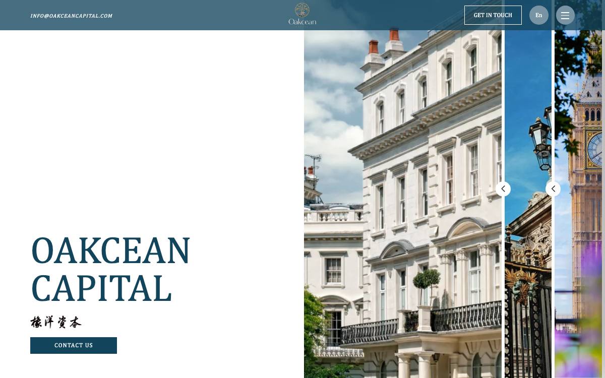 Oakcean Capital website preview