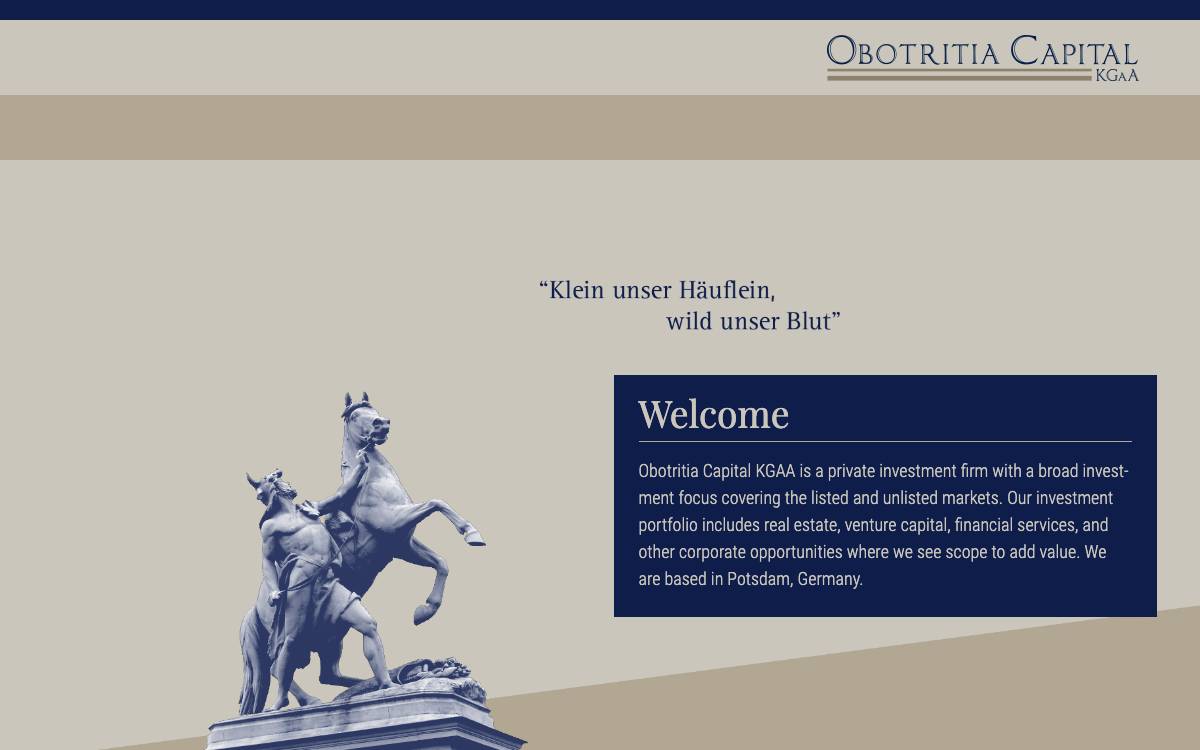 Obotritia Capital website preview