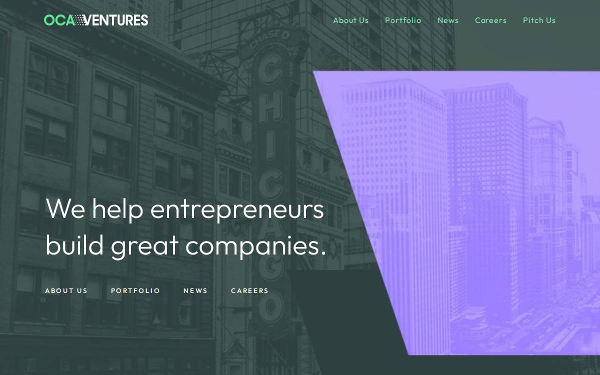OCA Ventures website preview