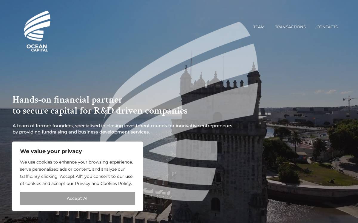 OCEAN.capital website preview