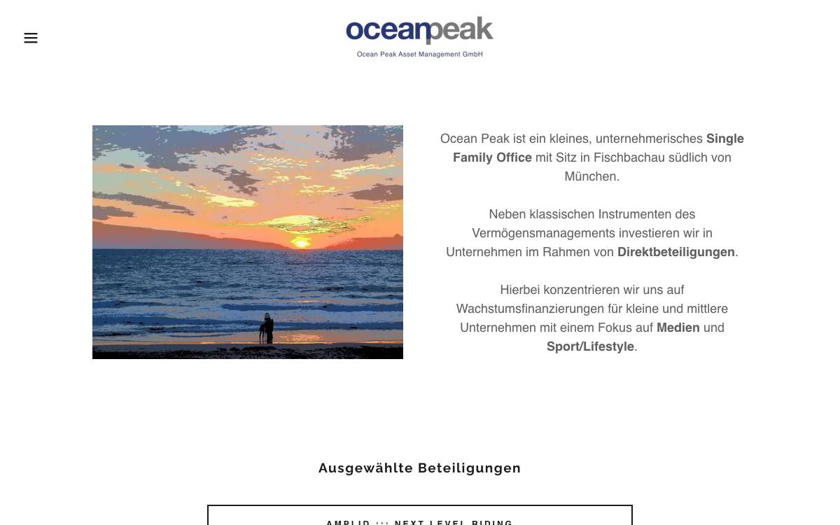 Ocean Peak website preview