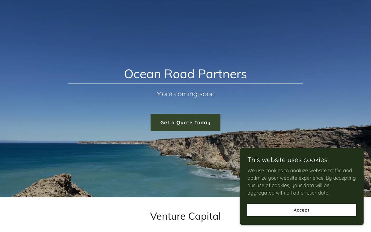 Ocean Road Partners website preview