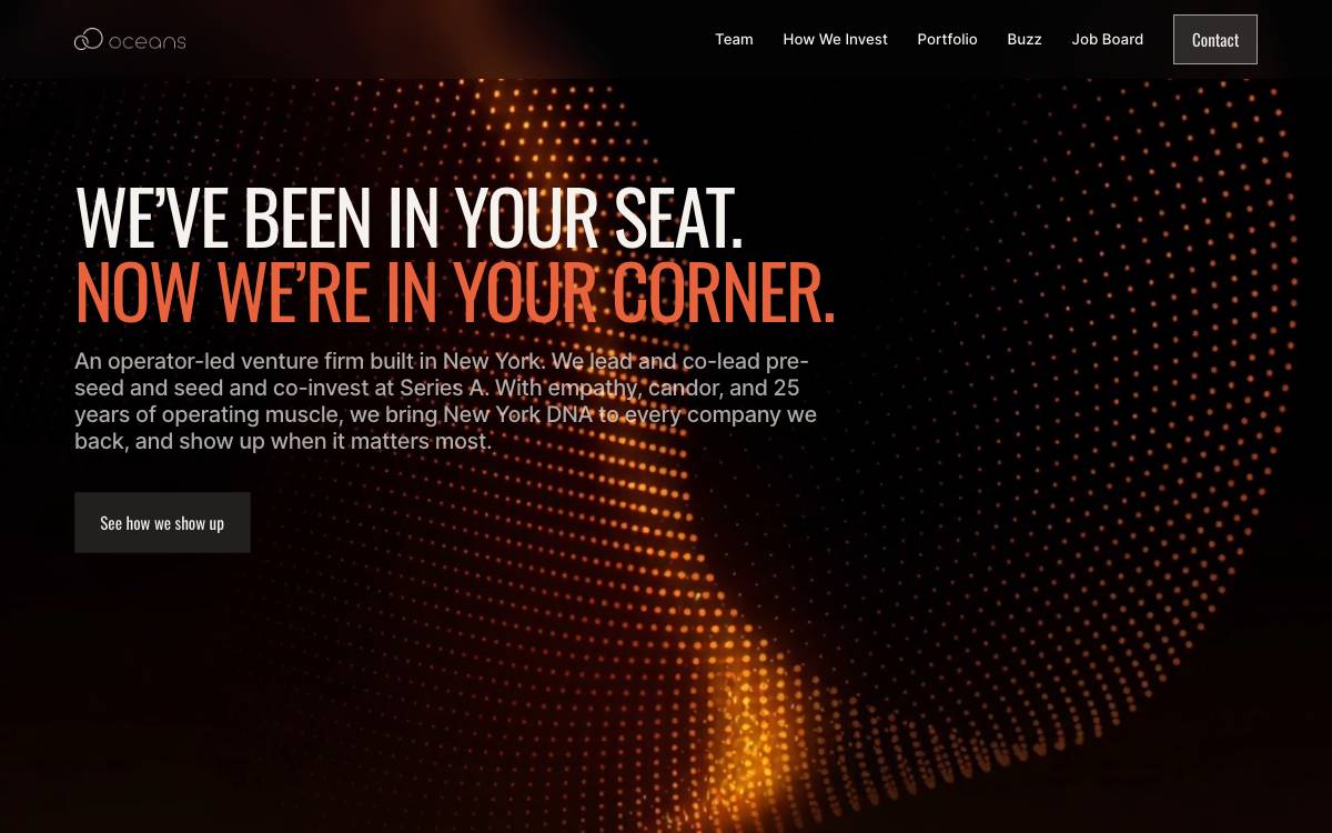 Oceans Ventures website preview
