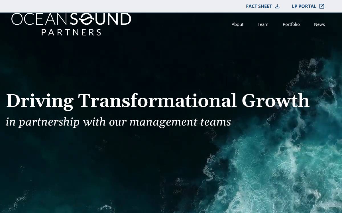 OceanSound Partners website preview
