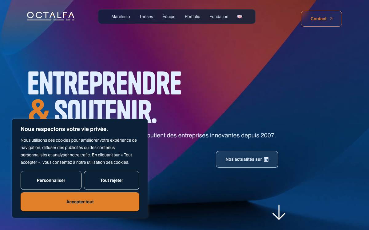 Octalfa website preview