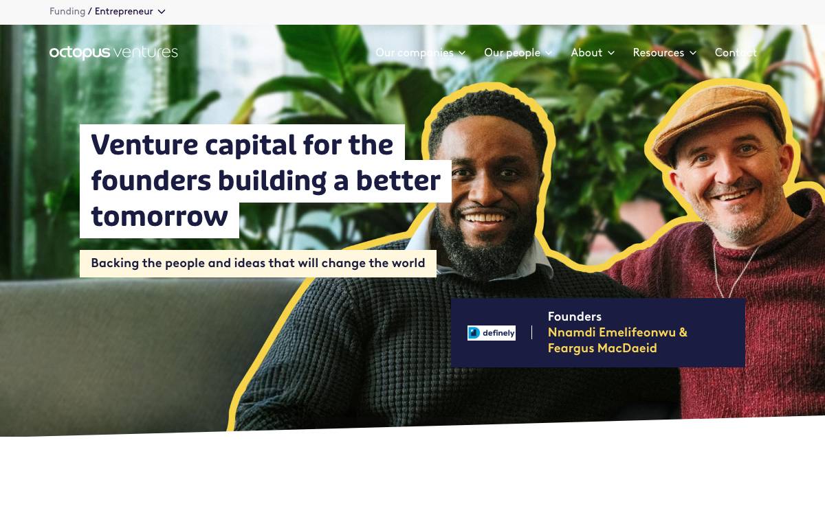 Octopus Ventures website preview