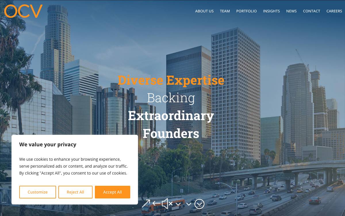 OCV Partners website preview