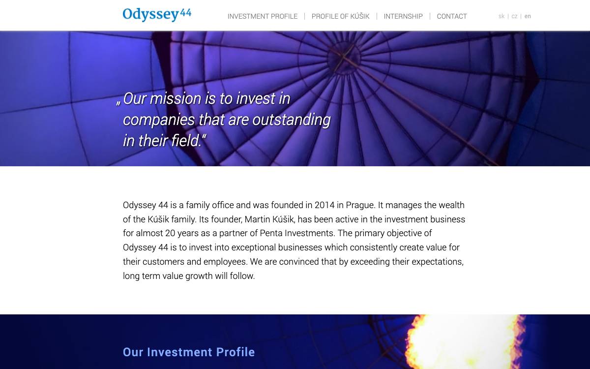 Odyssey 44 website preview