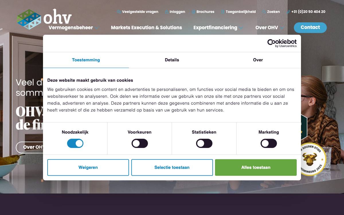 OHV Institutional Asset website preview