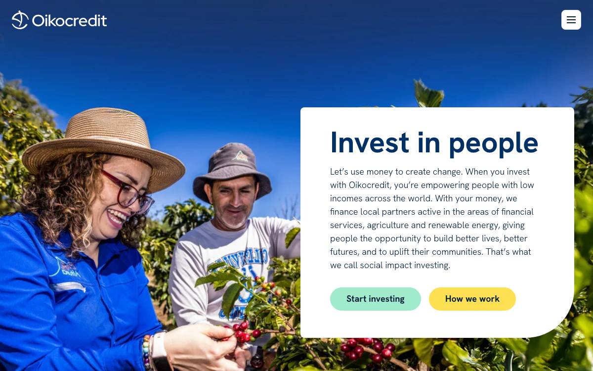 Oikocredit website preview