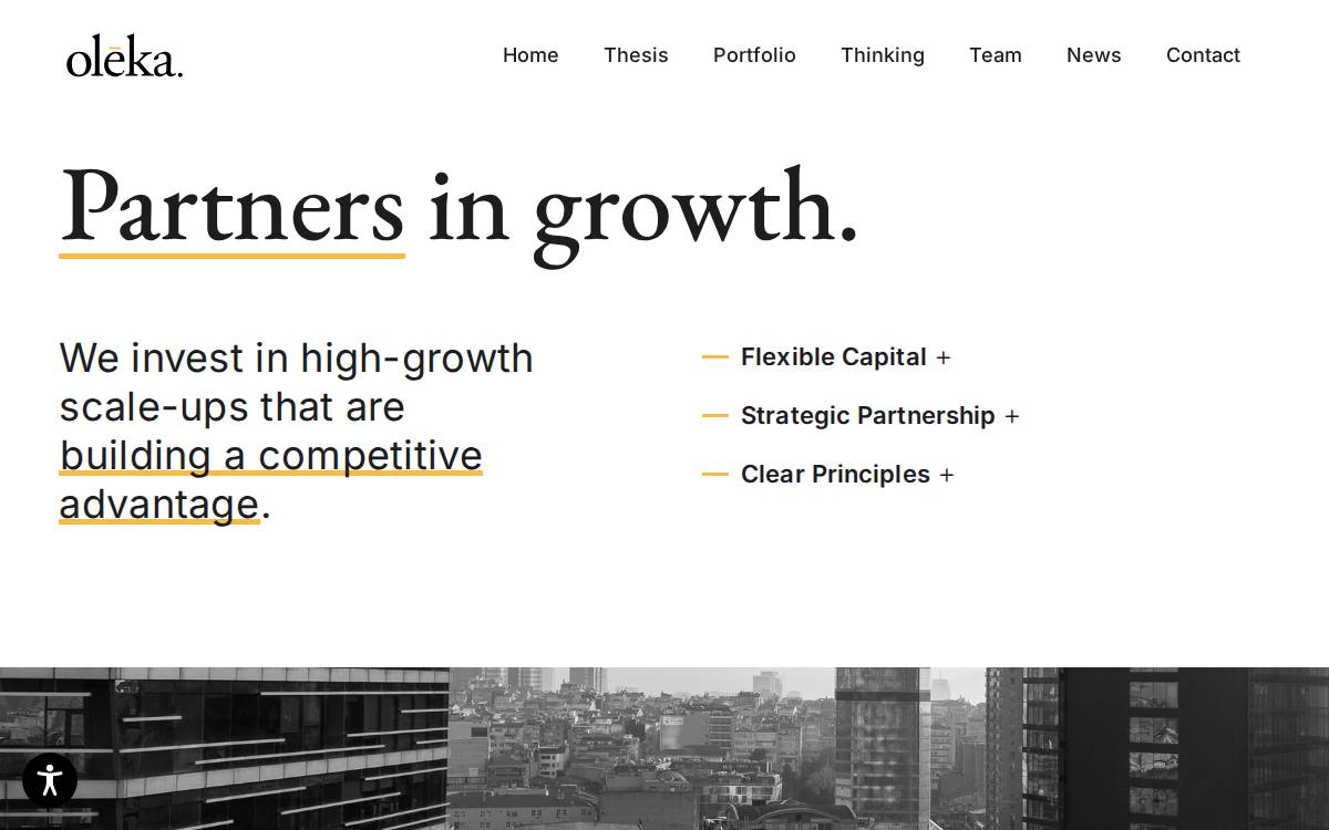 Oleka Capital website preview