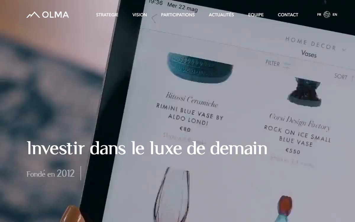 OLMA Luxury Holdings website preview