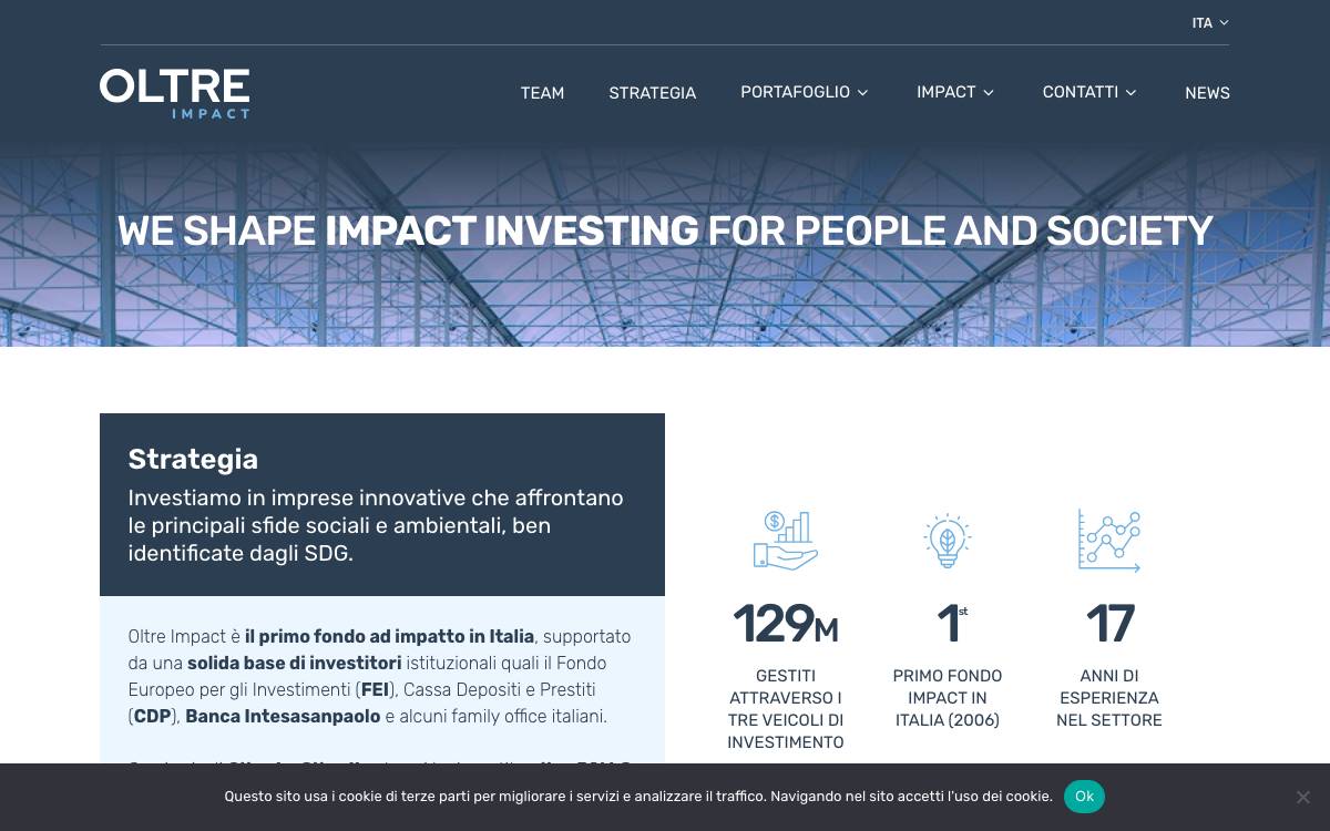 Oltre Impact website preview