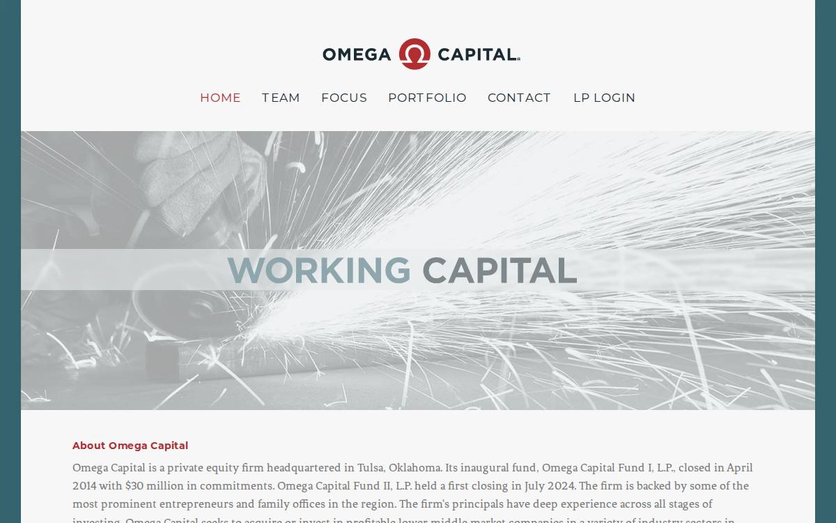 Omega Capital website preview