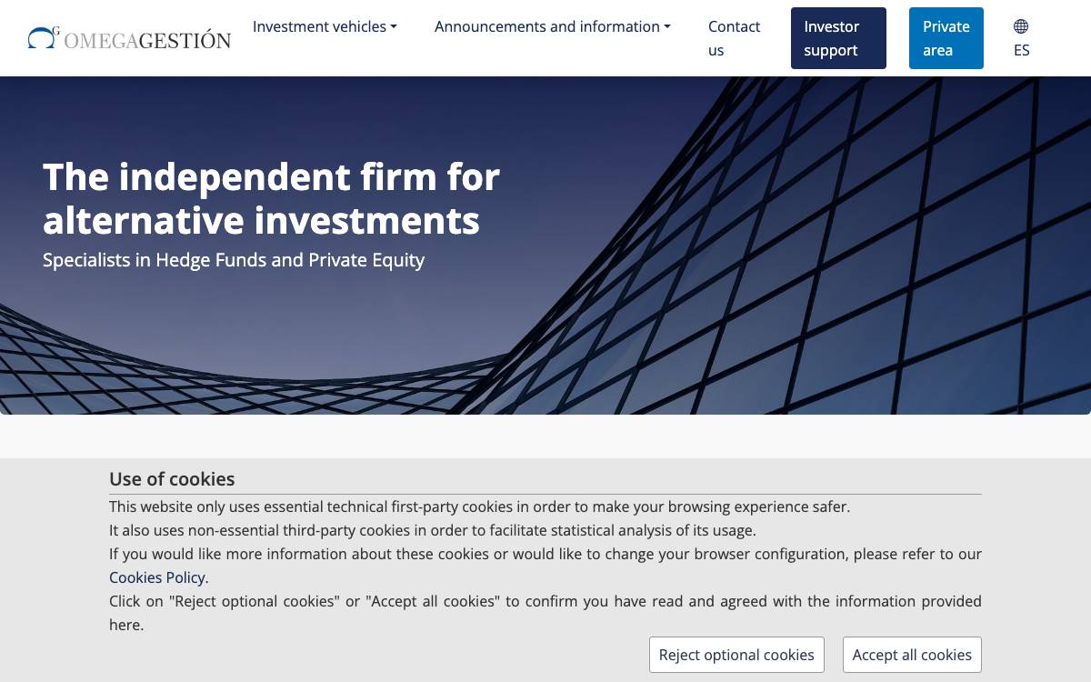 Omega Gestión / Omega Capital website preview
