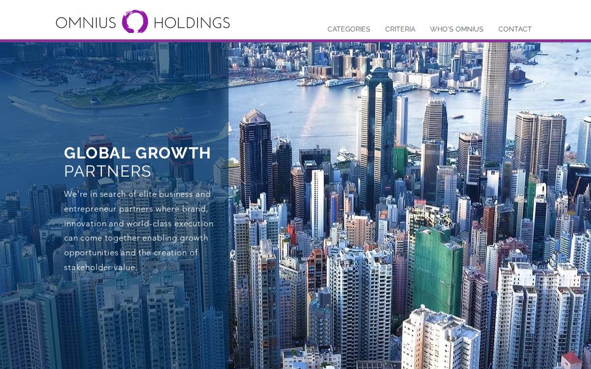 Omnius Holdings website preview