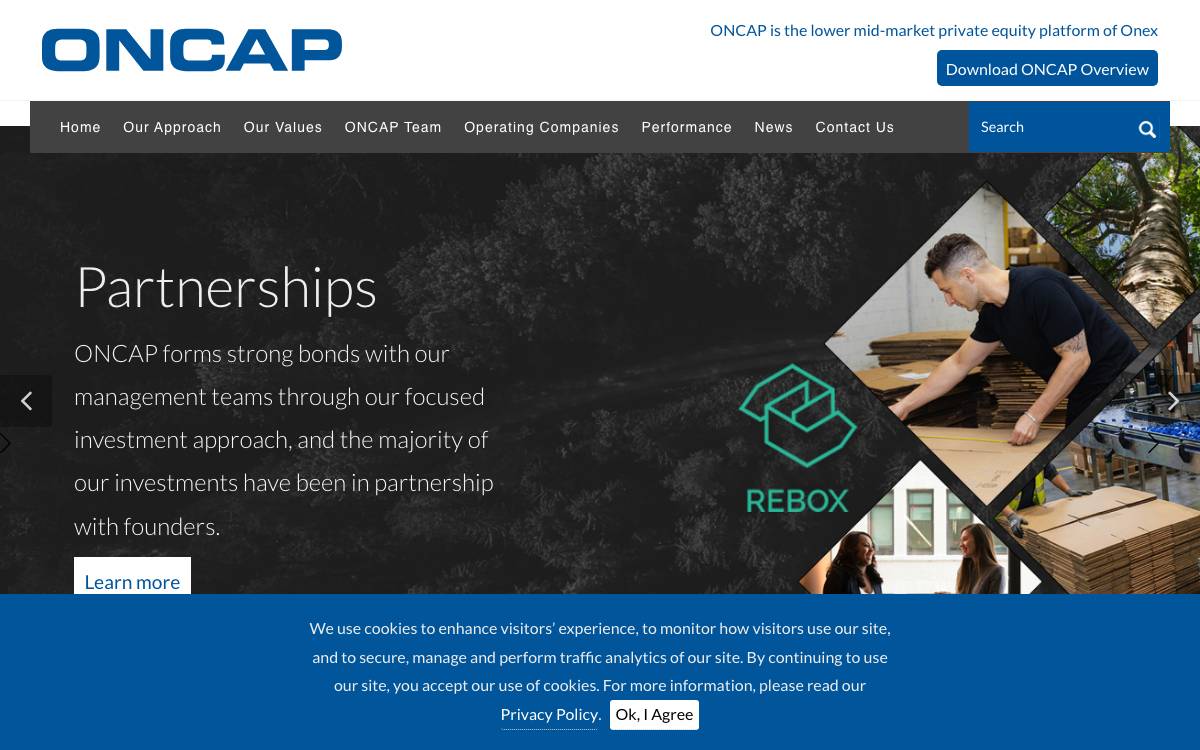 ONCAP website preview