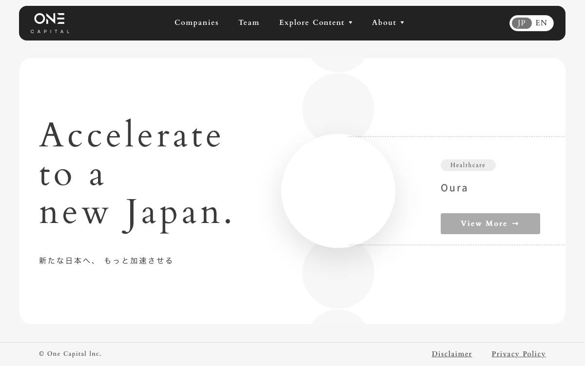 One Capital website preview