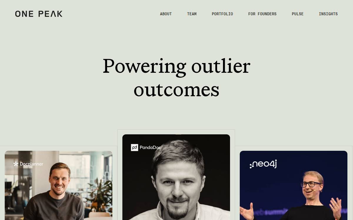 One Peak website preview