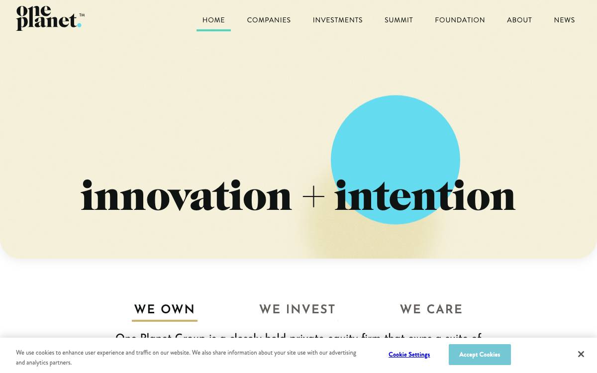 One Planet Group website preview