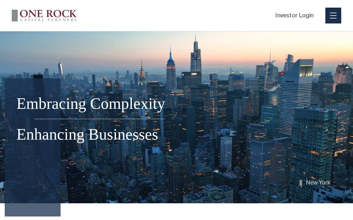 One Rock Capital Partners website preview