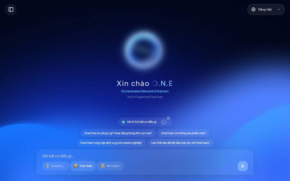Onechain Technology website preview