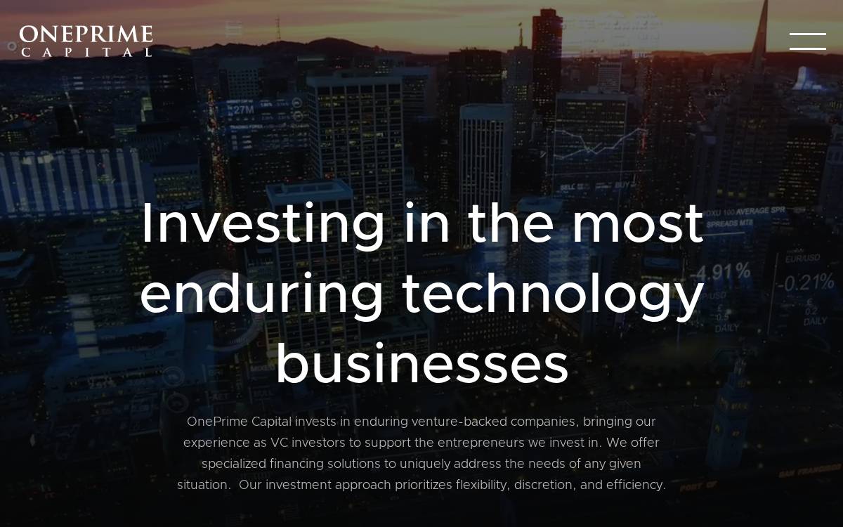 OnePrime Capital website preview