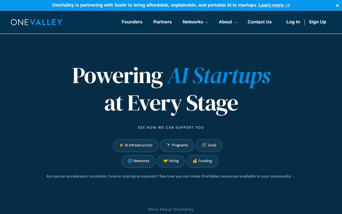 OneValley website preview