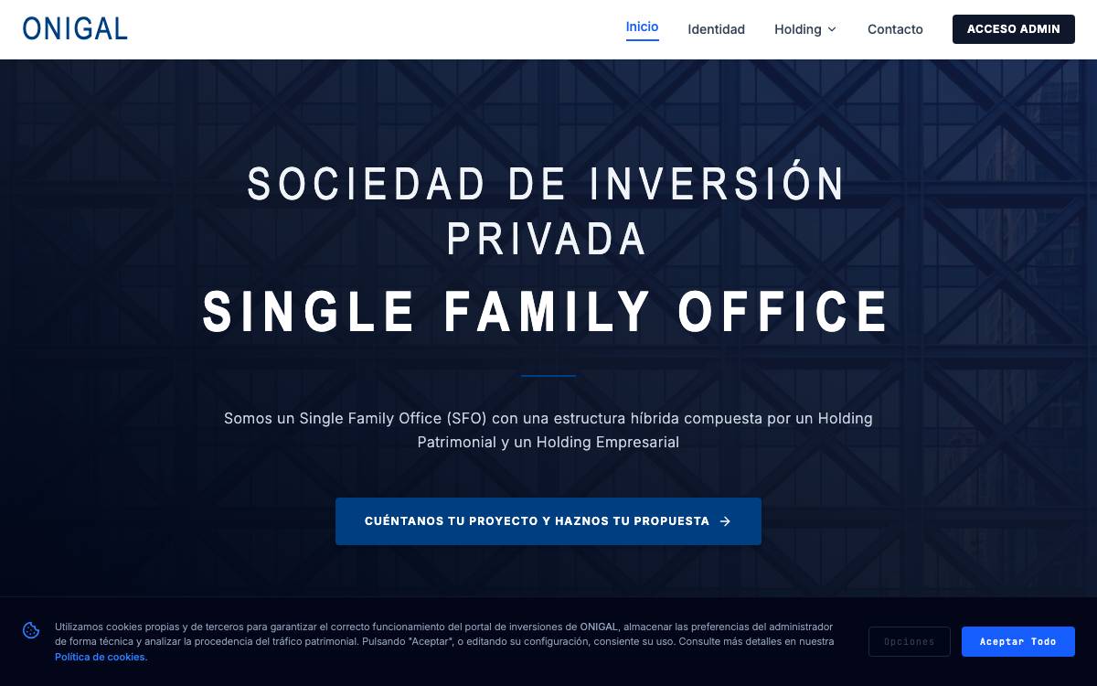 ONIGAL website preview