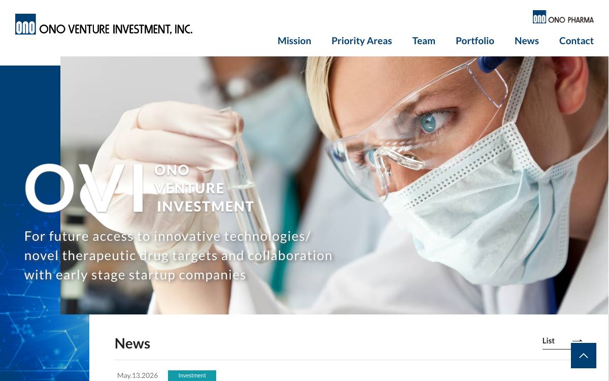 Ono Venture Investment, Inc. website preview