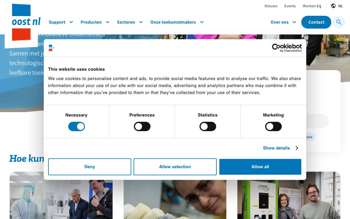 Oost NL website preview