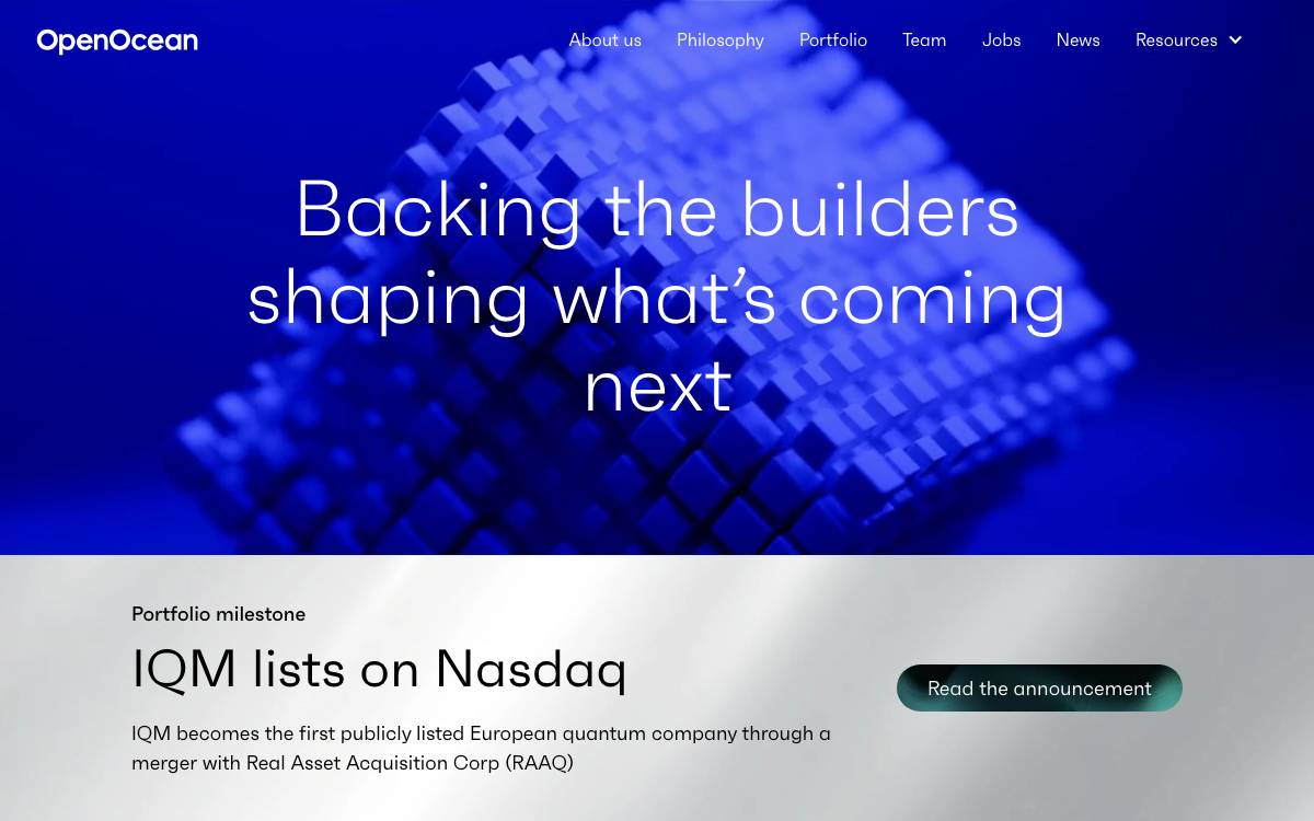 OpenOcean website preview