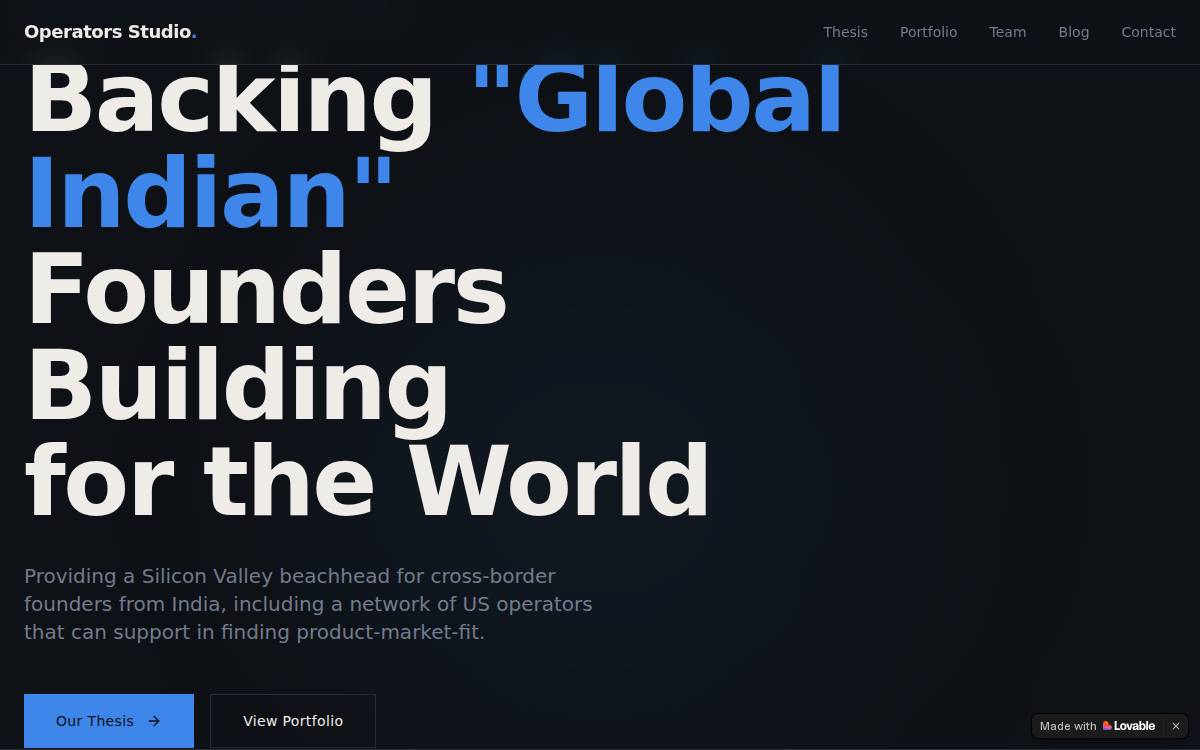 Operators Studio website preview