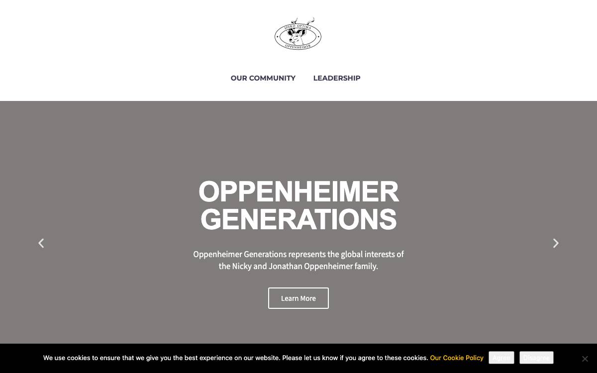 Oppenheimer Generations website preview